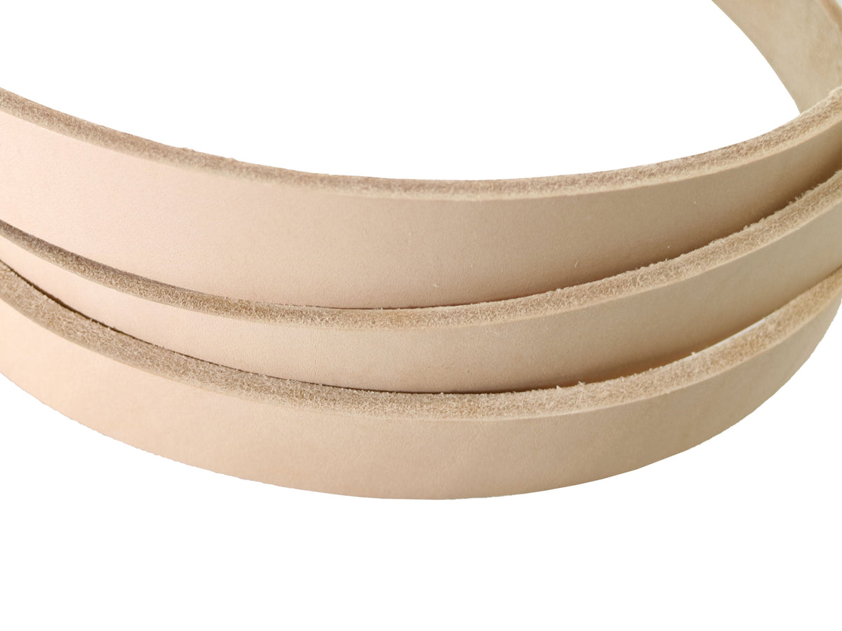 Extra Heavy 10oz-14oz Natural Vegetable Tanned Leather Strips, 60